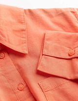 Hemdbluse - Hemdkragen - hellrot